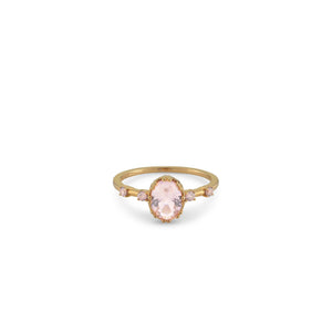 24Kae Multi Stone Oval Ring, Gold