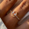 24Kae Multi Stone Oval Ring, Gold