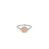 24Kae Oval Stone Baroque Ring, Silver