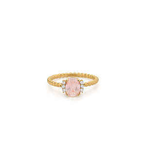 24Kae Oval Rope Ring, Gold
