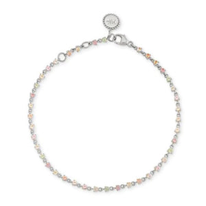 24Kae Pastel Stone Bracelet, Silver