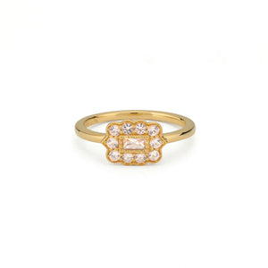 24Kae Pink CZ Ring, Gold