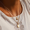24Kae Shell Heart Necklace, Gold