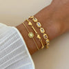 24Kae Shell Hearts Bracelet, Gold