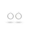 24Kae Statement Pearl Hoop Earrings, Silver