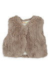 Babybol Baby Girl Faux Fur Gilet, Beige