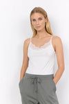 Soyaconcept Marica Lace Trim Cami Top, Off White
