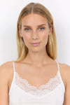 Soyaconcept Marica Lace Trim Cami Top, Off White