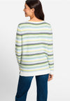 Olsen Henny Horizontal Striped Jumper, Kiwi Mel