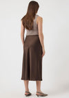 Y.A.S Pella High Waisted Midi Skirt, Brown