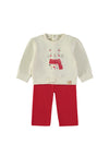 BABYBOL 2PCE SETBabybol Baby Girl Cat Sweater and Pant Set, Cream
