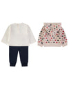 Babybol Baby Girl Love You More 3 Piece Tracksuit, Beige