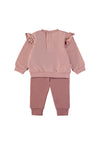 Babybol Baby Girl Floral Sweater and Jogger Set, Pink