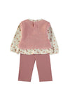 Babybol Baby Girl Floral Top and Trouser Set, Pink