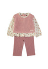 Babybol Baby Girl Floral Top and Trouser Set, Pink