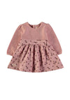 Babybol Baby Girl Floral Long Sleeve Dress, Pink