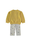 Babybol Baby Girl Cat Sweater and Pant Set, Yellow