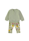 Babybol Baby Girl Chic Wild Sweater and Legging Set, Green