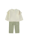 Babybol Baby Girl Chic Wild Top and Legging Set, Green