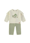 Babybol Baby Girl Chic Wild Top and Legging Set, Green