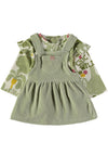 Babybol Baby Girl Chic Wild Top and Dress Set, Green