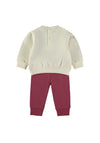 Babybol Baby Girl Have A Good Day Tracksuit, Off White