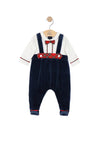 Emile Et Rose Boy Kenneth Velour Babygrow, Navy