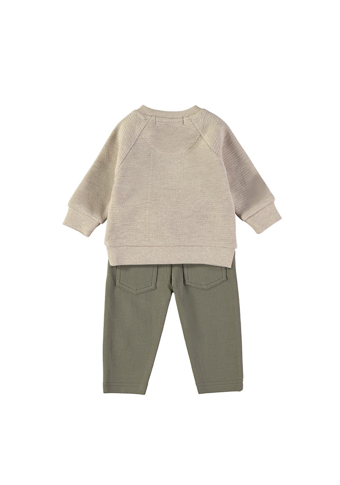 Babybol Baby Boy Get Moving Sweater and Pant Set, Beige