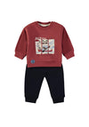 Babybol Baby Boy Big Dreams Sweater and Jogger Set, Orange