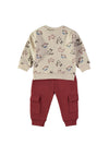 Babybol Baby Boy Animal Sweater and Jogger Set, Cream