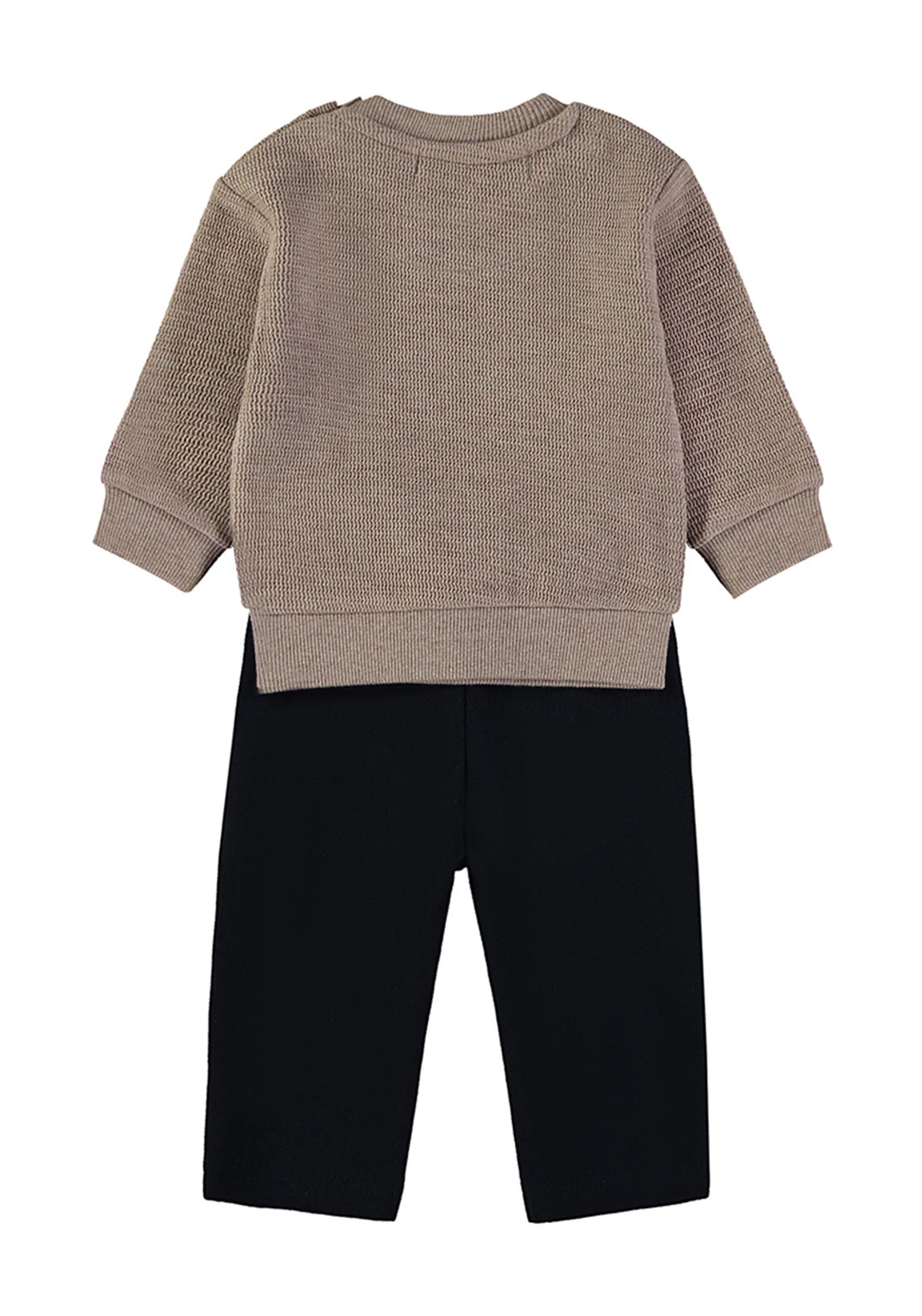 Babybol Baby Boy Mr Wolf Jumper and Trouser Set, Beige