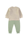Babybol Baby Boy Dino 2 Piece Tracksuit, Beige