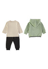 Babybol Baby Boy Dinosaur 3 Piece Tracksuit, Green