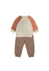 Babybol Baby Boy Animal Sweater and Jogger Set, Cream