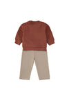 Babybol Baby Boy Brave Sweater and Pant Set, Orange