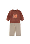 Babybol Baby Boy Brave Sweater and Pant Set, Orange