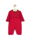 Emile Et Rose Girl Khloe Tartan Romper and Hat Set, Red