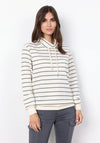 Soyaconcept Barni Striped Sweatshirt, Cream