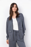 Soyaconcept Banu Zip Up Sweat Jacket, Grey