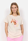 Soyaconcept Derby Flower Print T-Shirt, Coral