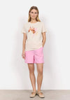 Soyaconcept Derby Flower Print T-Shirt, Coral