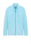 Barbara Lebek Drawstring High Neck Sweat Jacket, Blue