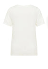 Barbara Lebek Script Frontal Print Top, Off-White