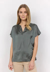 Soyaconcept Thilde V-Neck Blouse, Dusty Green