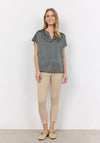 Soyaconcept Thilde V-Neck Blouse, Dusty Green