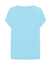 Barbara Lebek Round Neck Patterned Top, Blue