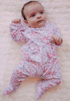 Emile Et Rose Baby Girl Lacey Babygrow and Headband Set, Pink