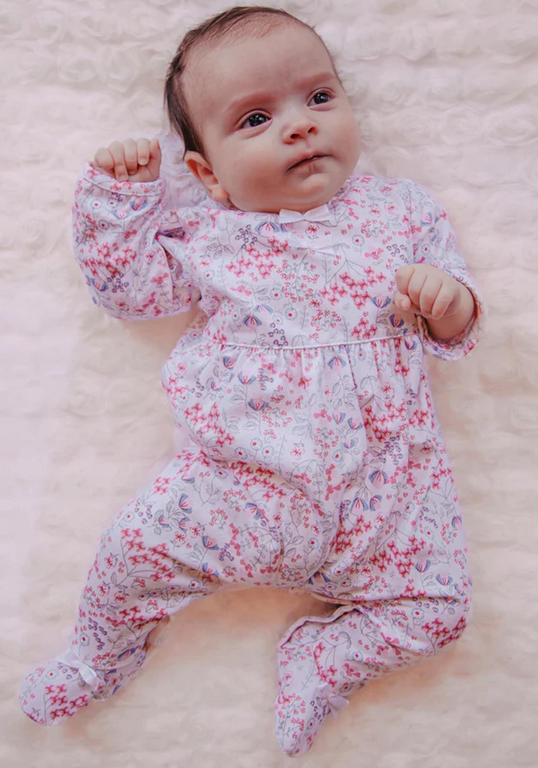 Emile Et Rose Baby Girl Lacey Babygrow and Headband Set, Pink
