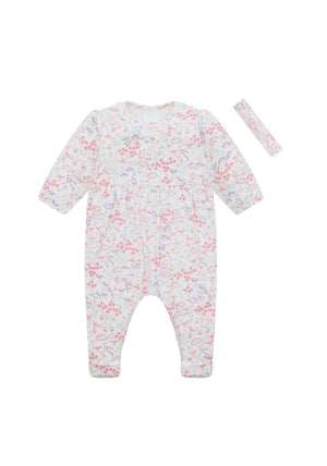 Emile Et Rose Baby Girl Lacey Babygrow and Headband Set, Pink
