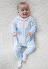Emile Et Rose Boy Matthew Collar Babygrow, Blue